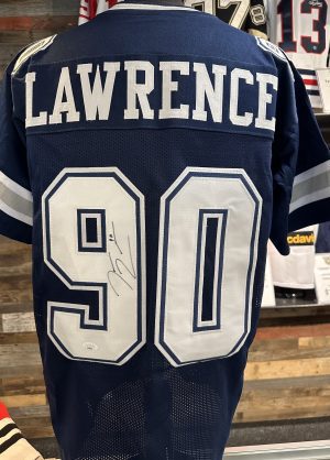 DeMarcus Lawrence Autographed Custom Cowboys Jersey W/ JSA COA